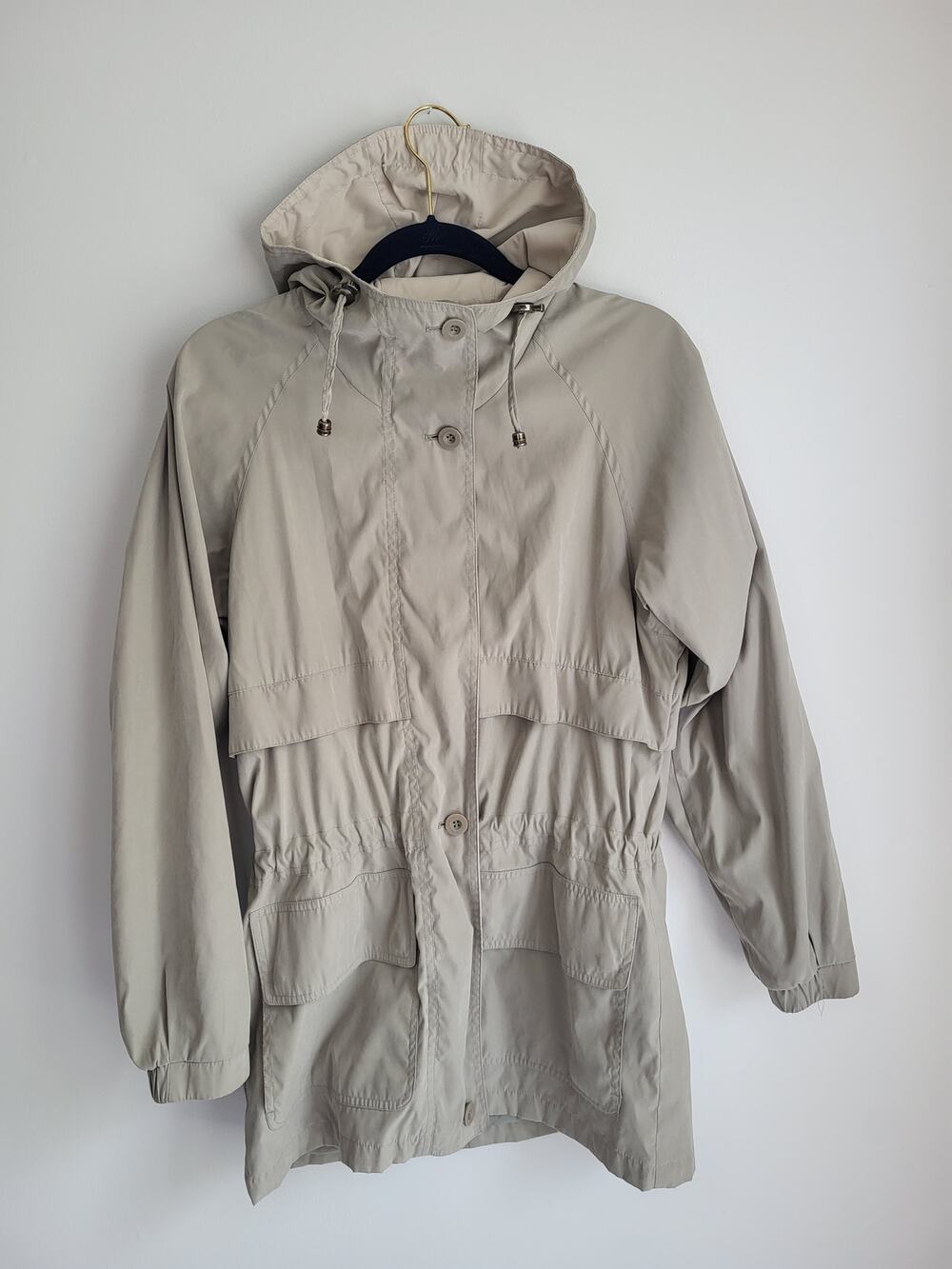 London Fog Towne Collection Small Hooded Thigh-Length Anorak Explorer Jacket